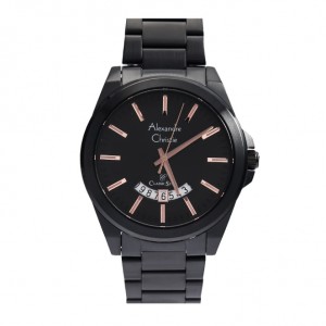 Alexandre Christie AC 8676 Black Rosegold Man MDBIPBARG